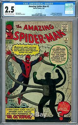 Amazing SpiderMan #3 CGC 2.5 (C-OW) Origin and 1st Appearance of Doctor Octopus