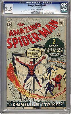 Amazing Spiderman #1 CGC 3.5 OWithW-1st Issue-Origin-2nd Appearance-cgc 0270344001