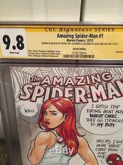 Amazing Spiderman 1 Frank Cho Mary Jane Sketch Edition Cover CGC 9.8 White Pages