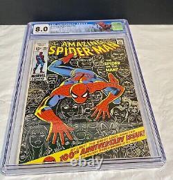Amazing Spiderman #100 CGC 8.0, Stan Lee Story, Romita Cover Art (Custom Label)