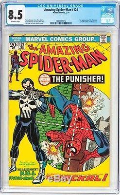 Amazing Spiderman #129 CGC 8.5 -1st Appearance of the Punisher- Netflix Key- Hot