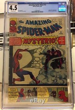 Amazing Spiderman 13 CGC 4.5 Origin & First Appearance Mysterio Marvel Stan Lee