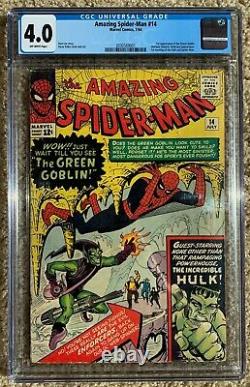 Amazing Spiderman #14 CGC 4.0 OW 1st App Green Goblin MCU