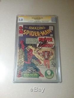 Amazing Spiderman #15 CGC 5.0 SS Signed STAN LEE 1st Kraven Appearance 1964
