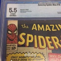 Amazing Spiderman 18 CBCS 5.5 Looks 7.0 Marvel Comics 1964! Silver Age Not CGC