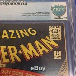 Amazing Spiderman 18 CBCS 5.5 Looks 7.0 Marvel Comics 1964! Silver Age Not CGC
