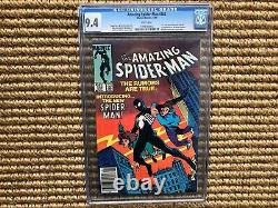 Amazing Spiderman 252 CGC 9.4, First Appearance Black Costume Venom, White Pages