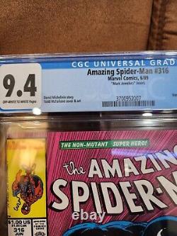Amazing Spiderman 316 CGC 9.4 Mark Jewelers Variant Newsstand (Ultra Rare) Venom