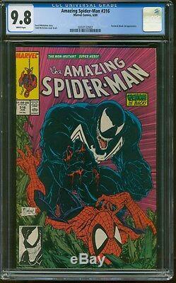 Amazing Spiderman 316 Cgc 9.8 Near Mint/mint White Pages Venom