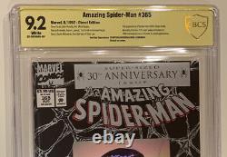 Amazing Spiderman #365 Hologram Cover 2 x Signed Remarked CBCS 9.2 Not CGC Comic