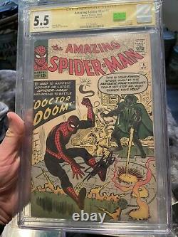 Amazing Spiderman #5 cgc 5.5 signed by Stan Lee