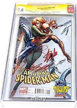 Amazing Spiderman 700 Midtown Variant Cgc 9.8 Signed Stan Lee & J Scott Campbell