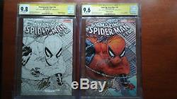 Amazing Spiderman 700 Sketch Cgc 9.8 Ss 9.6 Lee X 3 Quesada Variant Ultra Rare