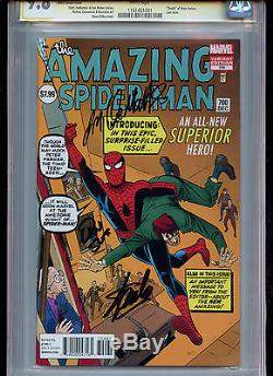 Amazing spider-man 700 Ditko variant cover cgc 9.8 signed by stan lee slott ++