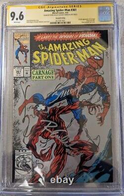 Amazing spiderman 361 2nd print cgc 9.6 ss Bagley and Emberlin double signed
