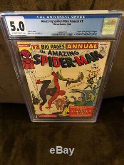 Amazing spiderman annual 1 cgc 5.0 (OW-W PAGES) NICEST 5.0 ON EBAY! WONT LAST