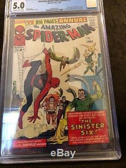 Amazing spiderman annual 1 cgc 5.0 (OW-W PAGES) NICEST 5.0 ON EBAY! WONT LAST