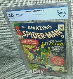 CBCS 3.0 Amazing Spider-Man # 9. Origin & 1st Appearance of Electro 1964 Not CGC