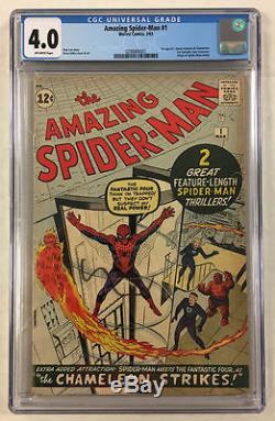 Cgc 4.0 Amazing Spider-man #1 Silver Age Fantastic Four 1960s Marvel Comic Book