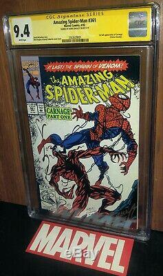 CGC 9.4 ss Mark Bagley Amazing Spider-Man # 361. Full 1st Appearance of Carnage