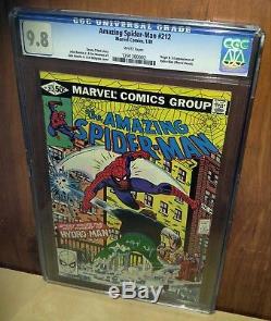 CGC 9.8 Amazing Spiderman # 212 White Pages 1st Hydro-Man Appear. New Movie spec