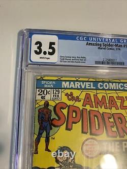 CGC Amazing Spider-Man #129 Stan Lee John Romita 3.5 1st Punisher White Pages