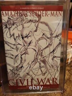 CIVIL War Amazing Spider-man Decisions #nn Cgc 9.8 Dell'otto Sketch Cover