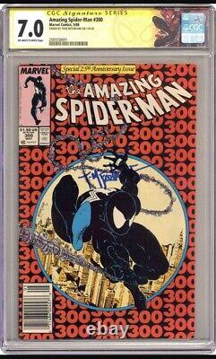 Cgc 7.0 Ss Amazing Spider-man #300 Venom Newsstand Signed Mcfarlane Custom Case