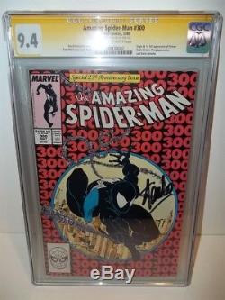Cgc 9.4 Ss (nm) Amazing Spider-man #300 1988 1st Venom App Signed By Stan Lee