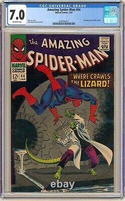 Marvel AMAZING SPIDER-MAN (1967) #44 2nd LIZARD App STAN LEE + J. Romita CGC 7.0