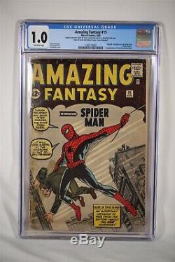Marvel Amazing Fantasy #15 1st Appearance Spiderman Major Key CGC 1.0