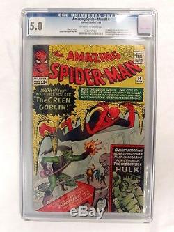 Marvel Amazing Spider-Man #14 (1964) Key 1st Green Goblin CGC 5.0 BP416