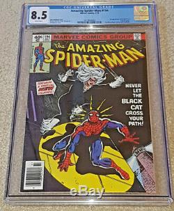 Marvel Amazing Spider-Man 194 CGC 8.5 Black Cat First Appearance White Pages