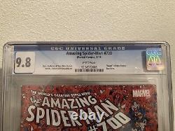 Marvel Amazing Spider-Man #700 CGC NM 9.8 White Pages 2013 Death Peter Parker