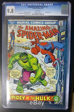 Marvel Amazing Spider-man Comic #119 Cgc 9.8 White Pages Hulk Battle App (a)