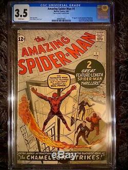 Marvel Amazing Spiderman #1 Cgc 3.5 1963 Beautiful Key Holy Grail Issue