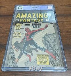 Marvel Comics Amazing Fantasy #15 CGC 4.0 (1st appearance of Spiderman) Stan Lee