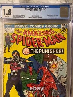 Marvel Comics Amazing Spider-Man #129 Feb. 1974 CGC 1.8 1st App of the Punisher