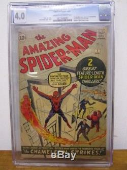 Marvel The Amazing Spiderman #1 CGC 4.0 UNRESTORED THE Silver Age Key to Have
