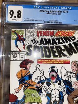 RARE CGC 9.8 Amazing Spider-Man #374 (2/1993) Venom White Pages