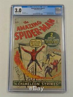 Spiderman Amazing #1 Cgc 3.0 Marvel March 1963 Off-white To White Pages (sa)