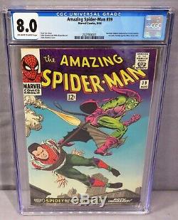 THE AMAZING SPIDER-MAN #39 (Green Goblin classic cover) CGC 8.0 VF Marvel 1966