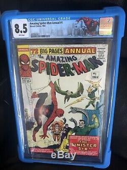 THE AMAZING SPIDER-MAN Annual #1 (Sinister Six 1st app) CGC 8.5 WHITE PAGES