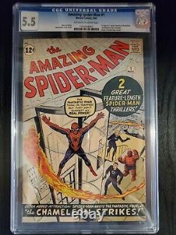 The Amazing Spider-Man #1 1963 CGC 5.5