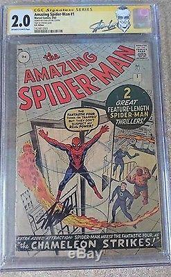 The Amazing Spider-Man #1 CGC 2.0 SS Stan Lee (Mar 1963, Marvel) UK Version
