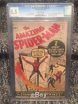 The Amazing Spider-Man #1 CGC 5.5 Off White pages Key Issue (Marvel) Silver Age