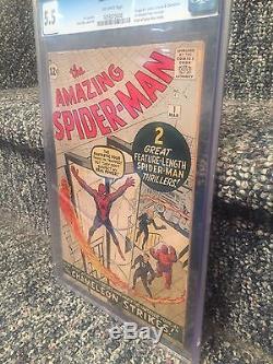 The Amazing Spider-Man #1 CGC 5.5 Off White pages Key Issue (Marvel) Silver Age