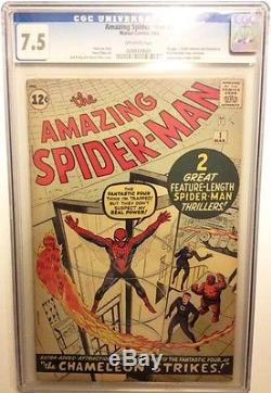 The Amazing Spider-Man #1 CGC 7.5 Stan Lee Fantastic Four