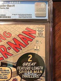 The Amazing Spider-Man #1 (Mar 1963, Marvel) CGC 4.5 OW-W Pages