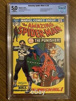 The Amazing Spider-Man #129 CBCS 5.0 VG/FN 1st Punisher Feb 1974 Marvel Like CGC